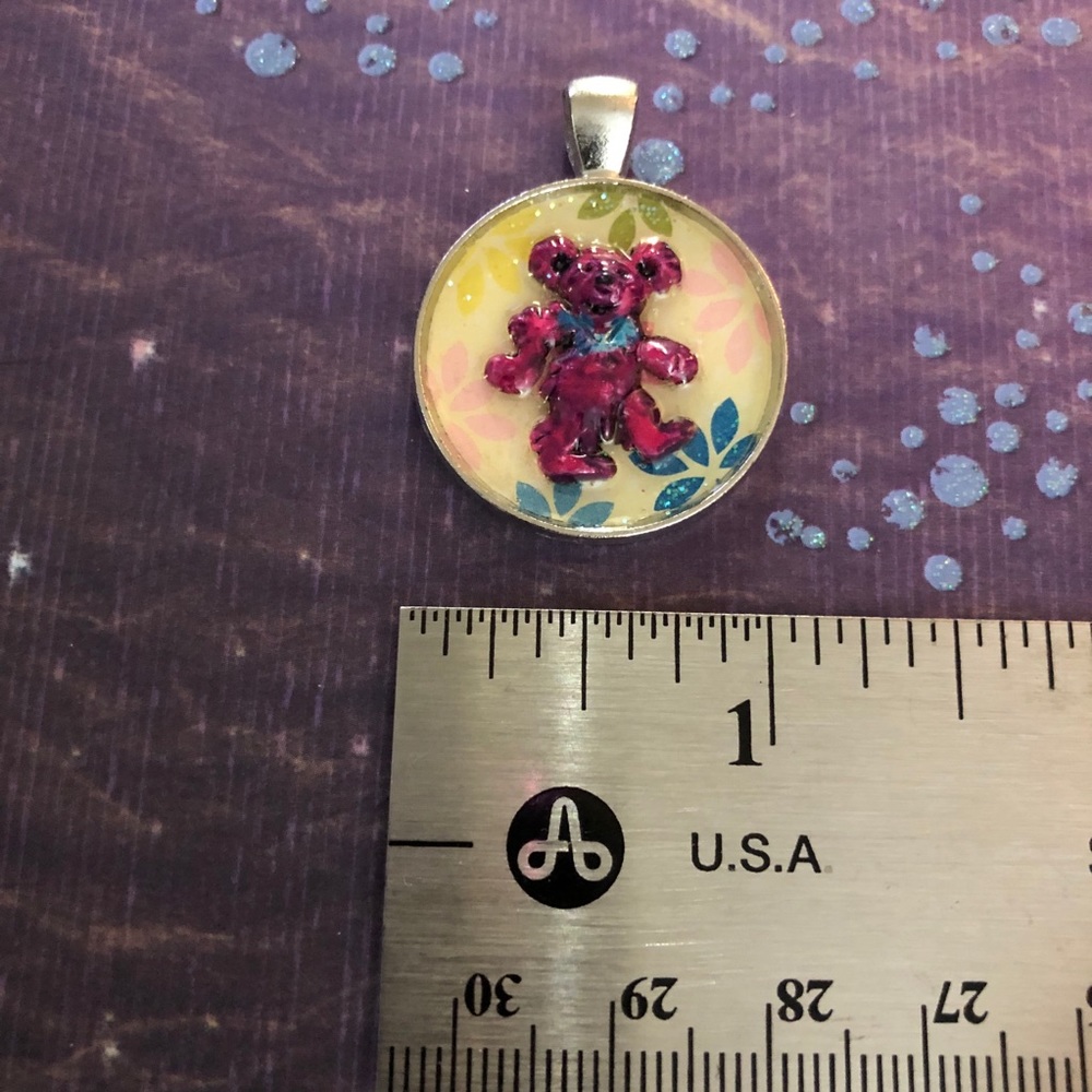 Grateful Dead Dancing Bear Pendant HANDMADE oOaK - Picture 2 of 4